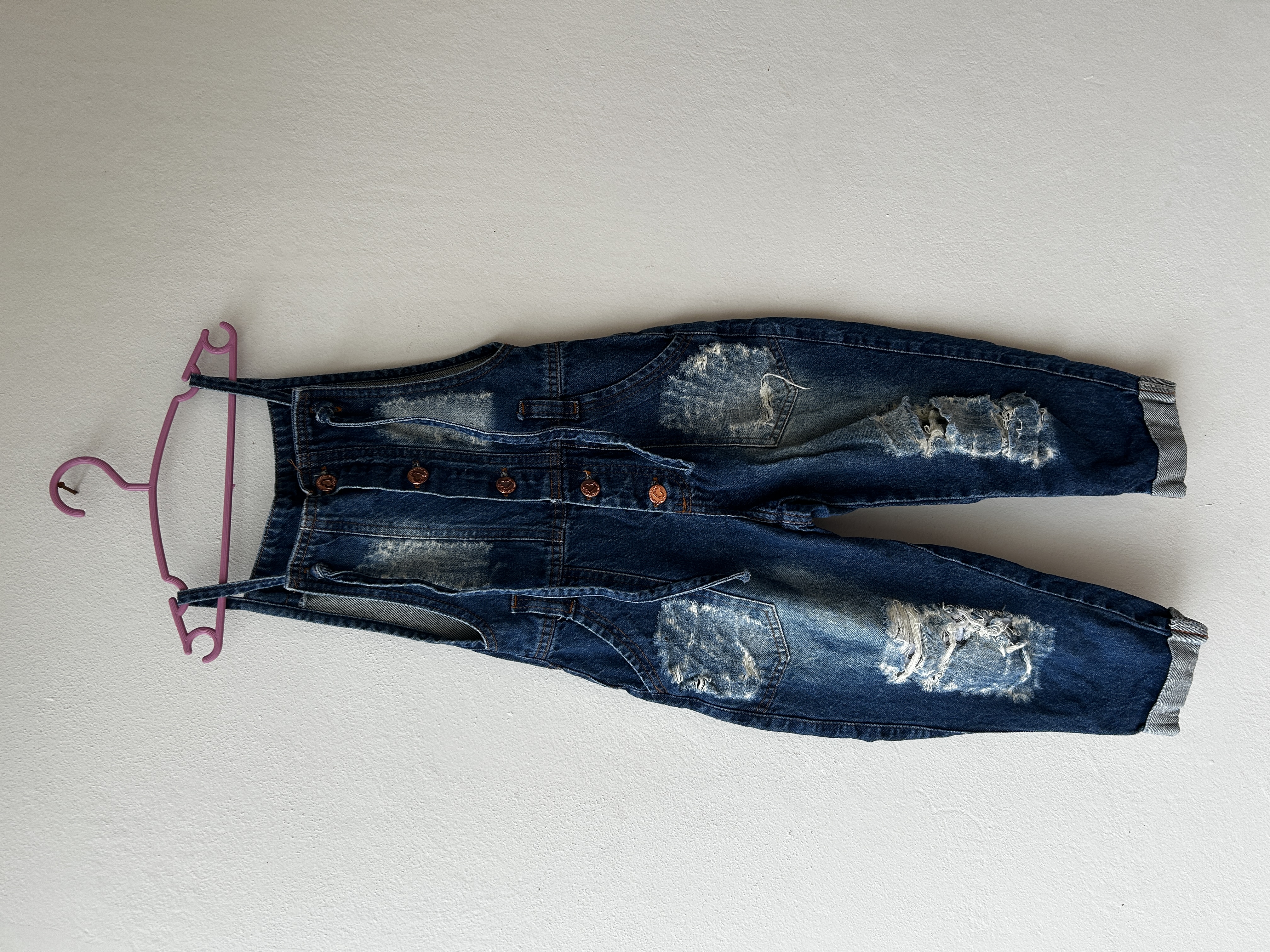 Macacão Jeans Destroyed